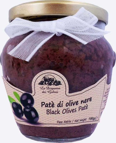 Patè Di Olive Nere 190 Gr. Made in italy Salsa alle Olive nere da Spalmare Paté Olive Nere Italiane Artigianale Alimentari e cura della casa/Salse e sughi/Salse intingoli e creme da spalmare/Intingoli e creme da spalmare/Alle olive La Dispensa dei Golosi - Santa Lucia del Mela, Commerciovirtuoso.it