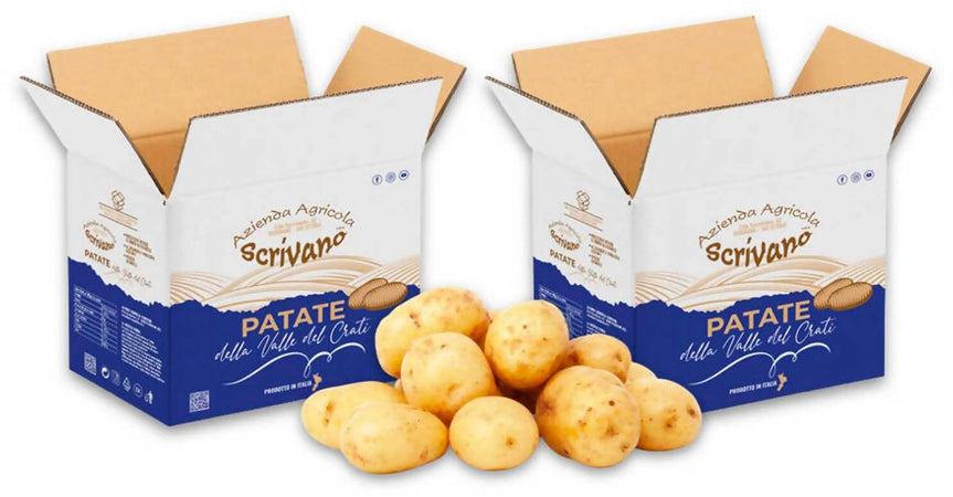 Patate Gialle Di Calabria 18kg [2 Box Multipack] Made in Italy Patate Gialle Calabresi Uso Universale Azienda Agricola Scrivano