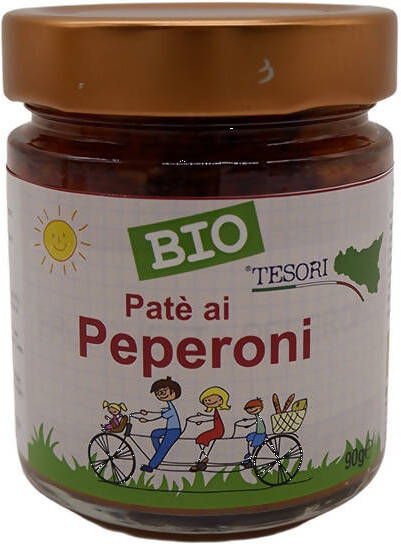 Patè ai Peperoni BIO Made in Italy 100% Bruschetta ai Peperoni 90g Alimentari e cura della casa/Cibi in scatola e conserve/Olive e sottaceti/Peperoni Tesori Di Sicilia - Nicosia, Commerciovirtuoso.it