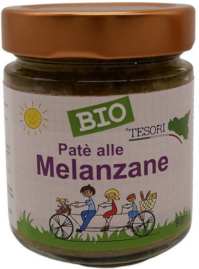 Patè Alle Melanzane BIO Bruschetta Alle Melanzane 90g Made in Italy Alimentari e cura della casa/Cibi in scatola e conserve/Verdura/Melanzane Tesori Di Sicilia - Nicosia, Commerciovirtuoso.it