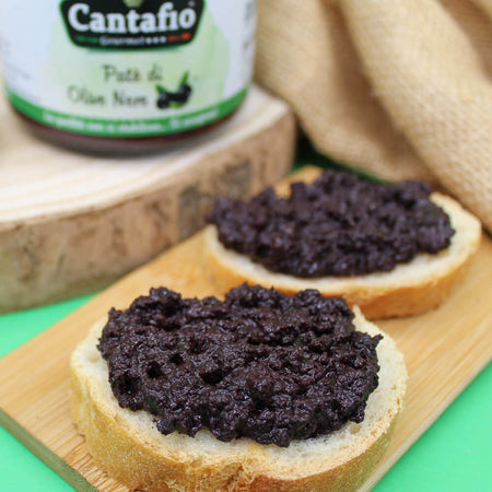 Paté di olive nere Artigianale crema spalmabile alle olive nere per bruschette CANTAFIO GOURMET® prodotto tipico Calabrese 280gr