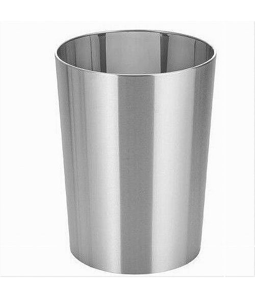 Pattumiera Acciaio 5 Litri Bidone Cestino Spazzatura Bagno Cucina Cromato 87462