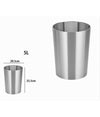 Pattumiera Acciaio 5 Litri Bidone Cestino Spazzatura Bagno Cucina Cromato 87462