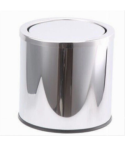 Pattumiera Acciaio 5 Litri Bidone Cestino Spazzatura Coperchio Basculante 87463