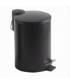 Pattumiera Acciaio A Pedale 3 Lt Bidone Cestino Spazzatura Bagno Casa Nero 87453