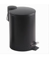 Pattumiera Acciaio A Pedale 5 Lt Bidone Cestino Spazzatura Bagno Casa Nero 87454