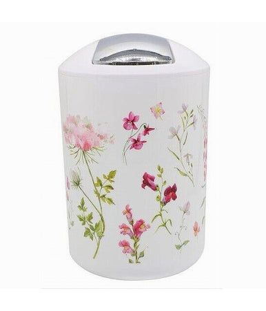 Pattumiera Cestino Secchio Rifiuti Gettacarte Accessorio Bagno Con Fiori 69927