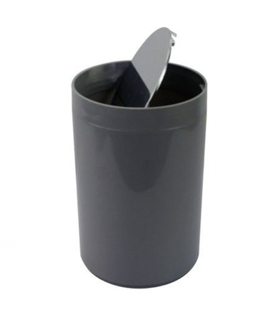 Pattumiera Cestino Secchio Rifiuti Grigio Arredo Bagno Coperchio Basculante 79897