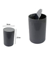 Pattumiera Cestino Secchio Rifiuti Grigio Arredo Bagno Coperchio Basculante 79897