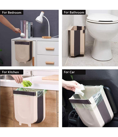 Pattumiera Da Cucina Cestino Spazzatura Sospeso Pieghevole In Plastica Da Anta