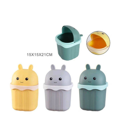 Pattumiera Gialla Ribaltabile Secchio Per Rifiuti Spazzatura Dim 15x15x21 Cm