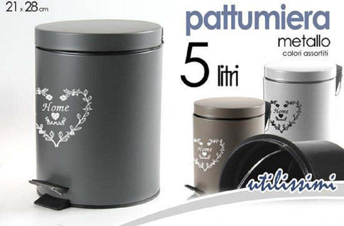 Pattumiera Metallo Porta Spazzatura 21x28cm 5lt Decoro Cuore Colori Ass. 664472 Casa e cucina/Organizzazione interni/Rifiuti e riciclaggio/Pattumiere da cucina Trade Shop italia - Napoli, Commerciovirtuoso.it