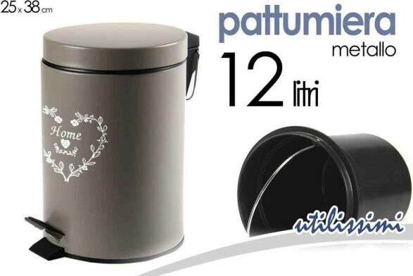 Pattumiera-Portaspazzatura-25x38cm-12lt-Deluxe-Cuore-Home-Moderno-Tortora-664489