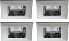 PAULMANN---4-PEZZI---FARETTI-RIGIDI-DA-SOFFITTO-AD-INCASSO---FORMA-QUADRATA---IP44,-4x35W,-GU5.3,-12V---IN-ACCIAIO-FINITURA-SPAZZOLATO