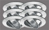 PAULMANN---6-PEZZI---FARETTI-DA-INCASSO-ORIENTABILI---LAMPADINA-ALOGENA-INCLUSA---6x50W,-230V,-GU10---IN-ALLUMINIO-ZINCATO-BRILLANTE