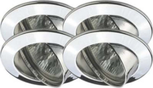 PAULMANN---SET-4-FARETTI-LED-DA-INCASSO---ORIENTABILI-/-ROTONDI-/-CROMO---12V-/-GU5.3-/-4x35W-/-IP23