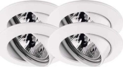 PAULMANN---SET-4-FARETTI-LED-DA-INCASSO-ORIENTABILI---GU5.3/140W---BIANCO