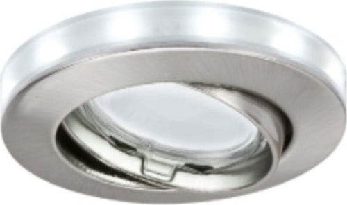 PAULMANN---SET-FARETTI-LED-DA-INCASSO-BASCULANTI---CON-ANELLO-FERRO---3-x-11W,-230V,-GU10,-1,5W,-12V---FERRO-SPAZZOLATO