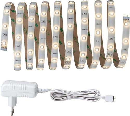 Paulmann-Basic-Warm-White-expanded-Max.-7,5m-70320-Function-YourLED-Set-Base-3m-Caldo-7,5W-230/12V-18VA-Bianco-plastica-Integriert,-7.5-W,-300-cm-x-1,05-cm-x-0,3-cm