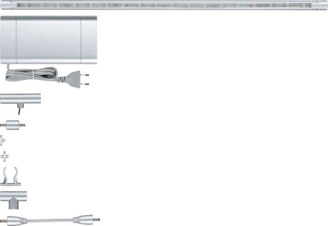 Paulmann-Function-ModuLED-Basis-Set-3x40cm-3x1,8W-LED-Chrom-matt-230V/12V-Metall