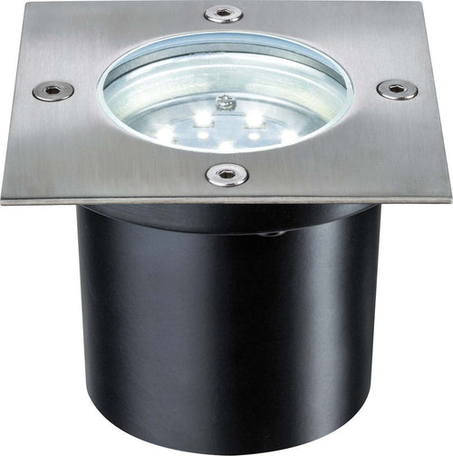 Paulmann-LED-da-incasso-a-LED-esterno-988.76-Set-Base-Quadrata-LED-3-X-1,2-W-6-va-230/12-V-100-mm-in-acciaio-inox