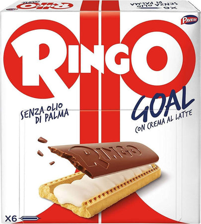 Pavesi Ringo Goal Latte Expo Confezione 24x Snack Ringo Goal Biscotto 28 Gr Ripieno Di Crema Al Latte E Copertura Di Cioccolato Snack Dolce E Gustoso Senza Olio Di Palma Alimentari e cura della casa/Snack dolci e salati/Cioccolata/Barrette/Formato snack Franco Pausa Caffè - Albano Laziale, Commerciovirtuoso.it