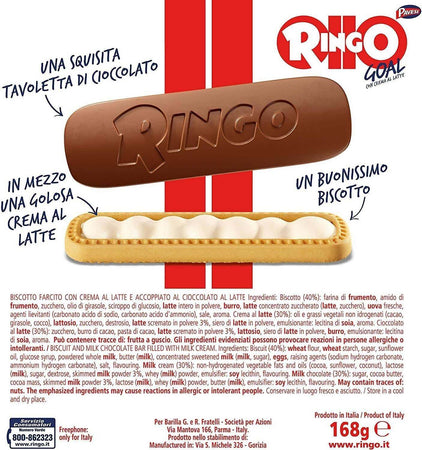 Pavesi Ringo Goal Latte Expo Confezione 24x Snack Ringo Goal Biscotto 28 Gr Ripieno Di Crema Al Latte E Copertura Di Cioccolato Snack Dolce E Gustoso Senza Olio Di Palma Alimentari e cura della casa/Snack dolci e salati/Cioccolata/Barrette/Formato snack Franco Pausa Caffè - Albano Laziale, Commerciovirtuoso.it