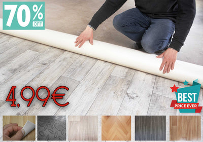 ***CONFEZIONE RISPARMIO****   di pavimento PVC Cushion 2/3mm in rotoli H100 in molti colori freeshipping - Eternal Parquet
