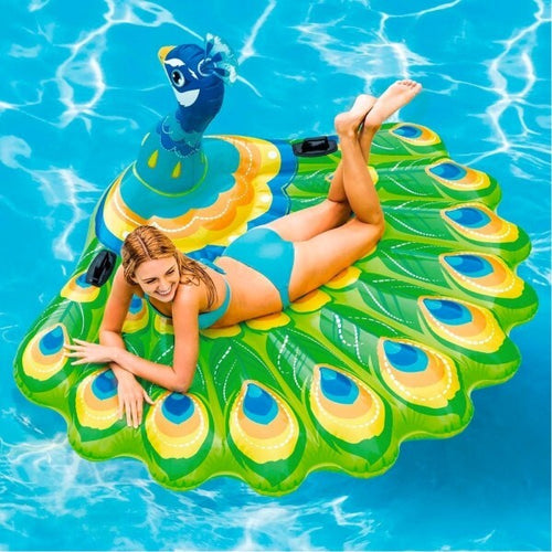 Pavone-Gonfiabile-Gigante-Isola-Materassino-Mare-Piscina-193-X-163-X-94-Cm