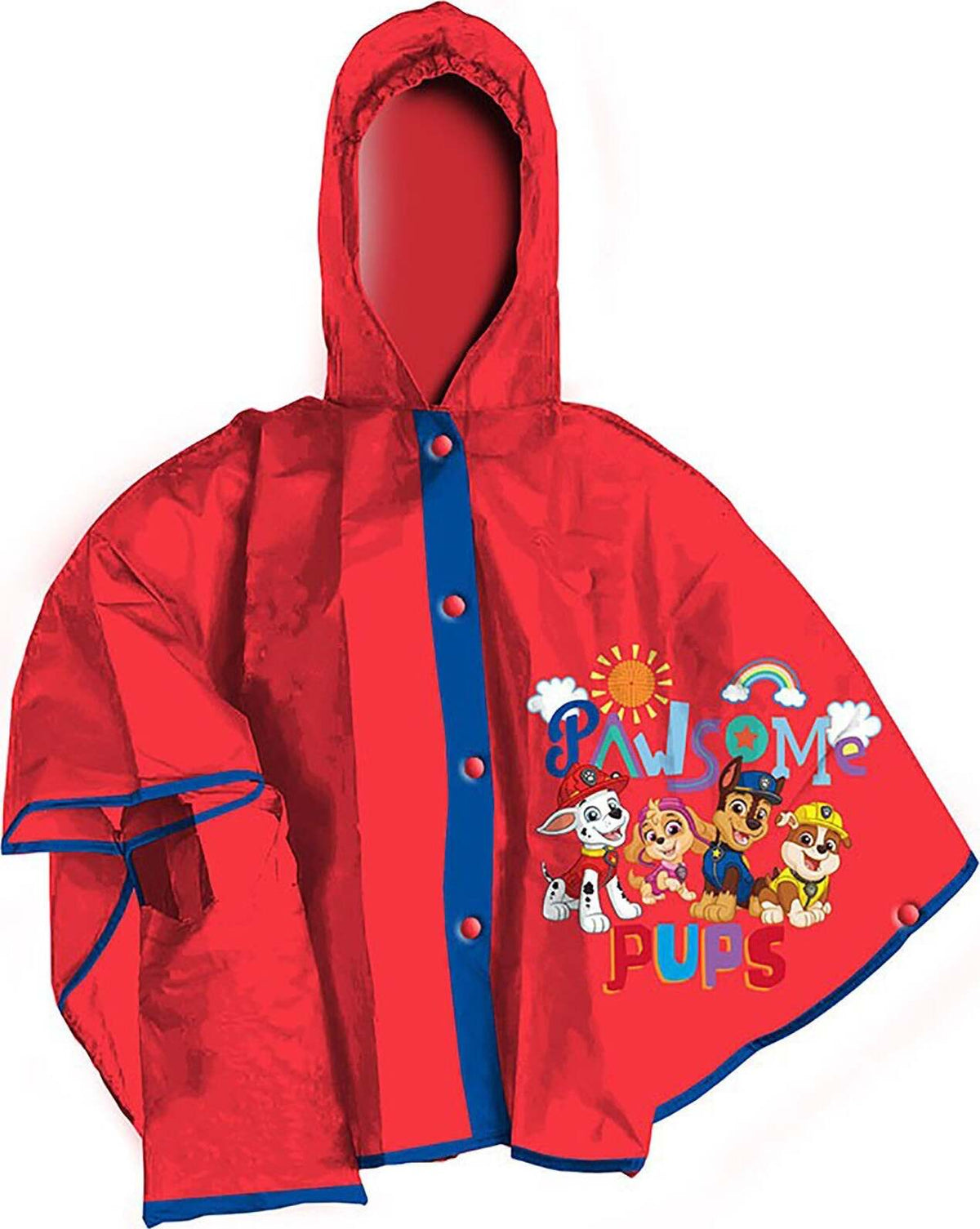 Paw Patrol Mantellina Impermeabile Rossa Mantella Anti Pioggia