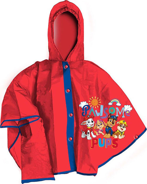 Paw-Patrol-Mantellina-Impermeabile-Rossa-Mantella-Anti-Pioggia-Bimbo-Bimba