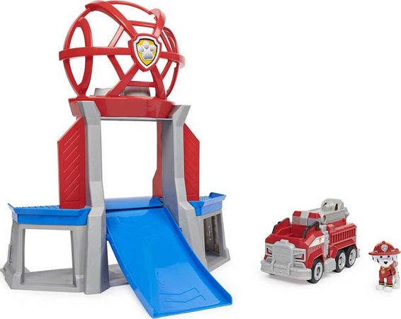 Paw-Patrol-The-Movie-Adventure-City-Tower-con-Veicolo-Camion-Pompieri-Marshall