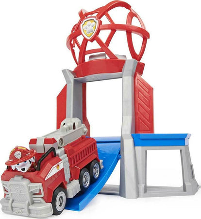 Paw-Patrol-The-Movie-Adventure-City-Tower-con-Veicolo-Camion-Pompieri-Marshall