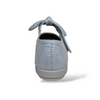 Ballerine Bambina Argento VUL-LADI con Velcro e Fiocco Estraibile – Scarpe Cerimonia Taglie 22-37