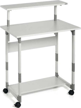 Pc Workstation System 80 VH - 80x56 4x92-122 cm - 3 ripiani - con ruote - grigio - Durable Casa e cucina/Arredamento/Studio/Scrivanie e postazioni di lavoro/Postazioni di lavoro per computer Eurocartuccia - Pavullo, Commerciovirtuoso.it