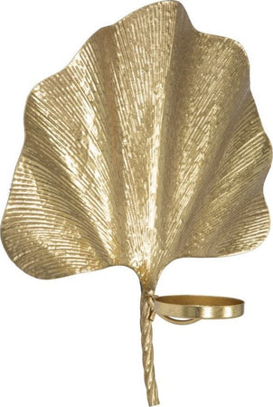 P/Cand Da Muro Glam Leaf Cm 41X11,5X40 Casa e cucina/Decorazioni per interni/Candele e portacandele/Portacandele/Portacandele a parete Led Mall Home - Napoli, Commerciovirtuoso.it