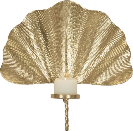 P/Cand Da Muro Glam Leaf Cm 41X11,5X40 Casa e cucina/Decorazioni per interni/Candele e portacandele/Portacandele/Portacandele a parete Led Mall Home - Napoli, Commerciovirtuoso.it