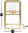P/Cand Elegant Cm 15X15X25 Casa e cucina/Decorazioni per interni/Candele e portacandele/Portacandele/Portacandele a colonna Led Mall Home - Napoli, Commerciovirtuoso.it