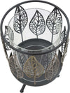 P/Cand Foglie Iron Cm 15X24 Casa e cucina/Decorazioni per interni/Candele e portacandele/Portacandele/Portacandele a colonna Led Mall Home - Napoli, Commerciovirtuoso.it