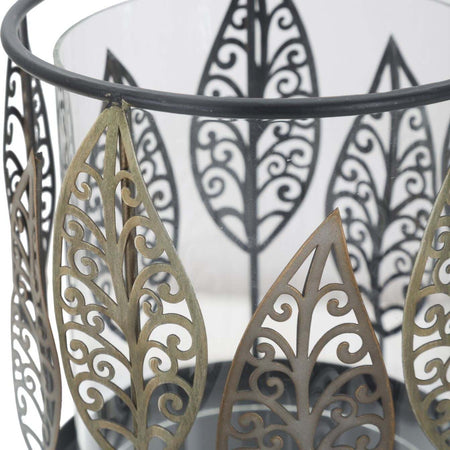 P/Cand Foglie Iron Cm 15X24 Casa e cucina/Decorazioni per interni/Candele e portacandele/Portacandele/Portacandele a colonna Led Mall Home - Napoli, Commerciovirtuoso.it