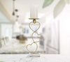 P/Cand Hearts Cm 14,5X10X32,5 Casa e cucina/Decorazioni per interni/Candele e portacandele/Portacandele/Portacandele a colonna Led Mall Home - Napoli, Commerciovirtuoso.it