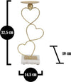 P/Cand Hearts Cm 14,5X10X32,5 Casa e cucina/Decorazioni per interni/Candele e portacandele/Portacandele/Portacandele a colonna Led Mall Home - Napoli, Commerciovirtuoso.it