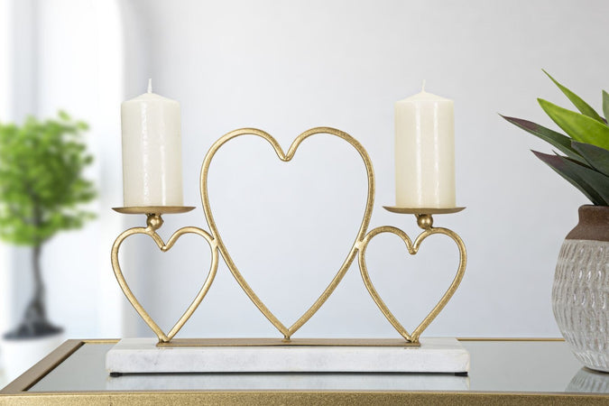 P/Cand Hearts Cm Cm 30X9X20 Casa e cucina/Decorazioni per interni/Candele e portacandele/Portacandele/Portacandele a colonna Led Mall Home - Napoli, Commerciovirtuoso.it