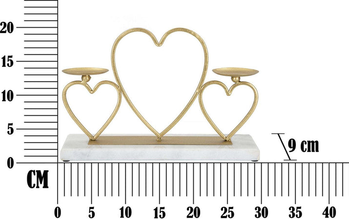 P/Cand Hearts Cm Cm 30X9X20 Casa e cucina/Decorazioni per interni/Candele e portacandele/Portacandele/Portacandele a colonna Led Mall Home - Napoli, Commerciovirtuoso.it