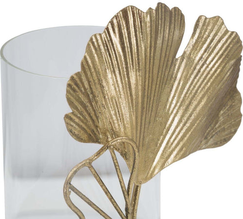 P/Cand Leaf Cm 17X12X21 Casa e cucina/Decorazioni per interni/Candele e portacandele/Portacandele/Portacandele a colonna Led Mall Home - Napoli, Commerciovirtuoso.it