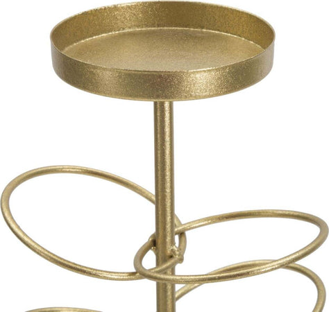 P/Cand Rings Cm 14X13X46 Casa e cucina/Decorazioni per interni/Candele e portacandele/Portacandele/Portacandele a colonna Led Mall Home - Napoli, Commerciovirtuoso.it