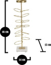P/Cand Rings Cm 14X13X46 Casa e cucina/Decorazioni per interni/Candele e portacandele/Portacandele/Portacandele a colonna Led Mall Home - Napoli, Commerciovirtuoso.it