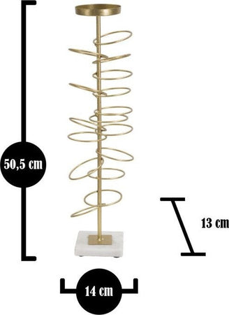 P/Cand Rings Cm 14X13X50,5 Casa e cucina/Decorazioni per interni/Candele e portacandele/Portacandele/Portacandele a colonna Led Mall Home - Napoli, Commerciovirtuoso.it