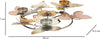 P/Cand Shine -C- Cm 39X35,5X7 Casa e cucina/Decorazioni per interni/Candele e portacandele/Portacandele/Portacandele a colonna Led Mall Home - Napoli, Commerciovirtuoso.it