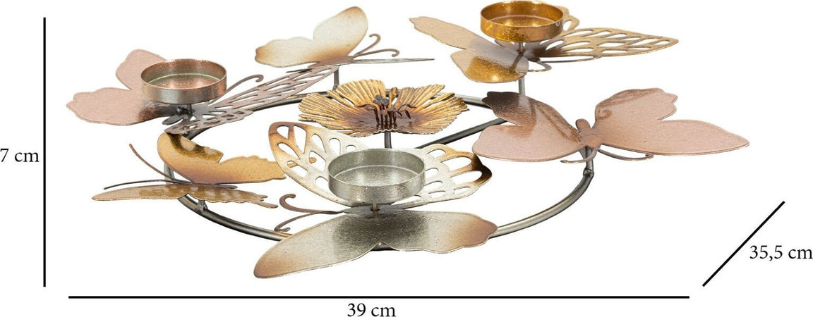 P/Cand Shine -C- Cm 39X35,5X7 Casa e cucina/Decorazioni per interni/Candele e portacandele/Portacandele/Portacandele a colonna Led Mall Home - Napoli, Commerciovirtuoso.it